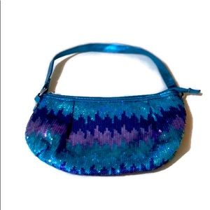 Justice- Blue Sparkle mini bag for girls